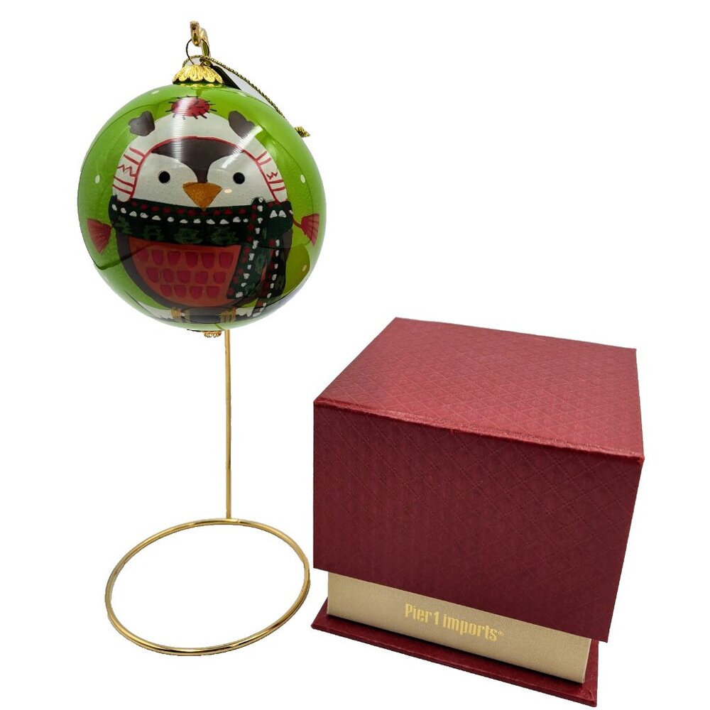 Pier 1 Li Bien Owl Christmas Ornament Decoration 2017 With Box Read